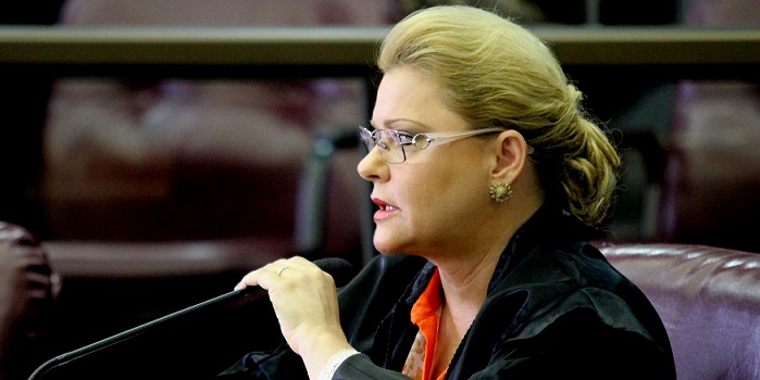 A conselheira relatora Adriene Andrade (Foto: Karina Coutinho)
